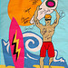 SurfBannerFlagSignedVenturesDickDaleLosStraitjackets